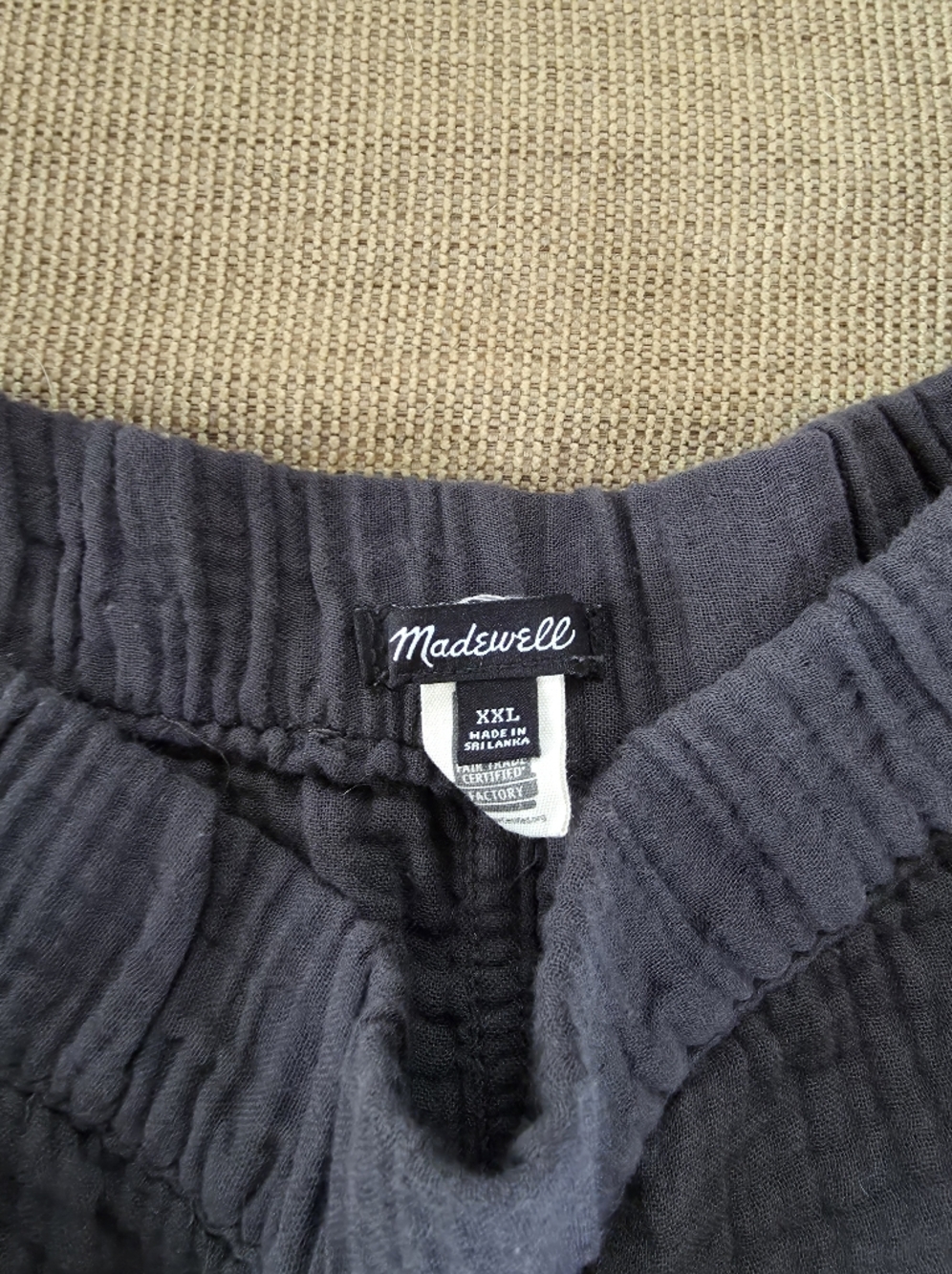 NWOT Madewell Charcoal Gauze High-Waist Shorts Plus Size XXL - Picture 2 of 3